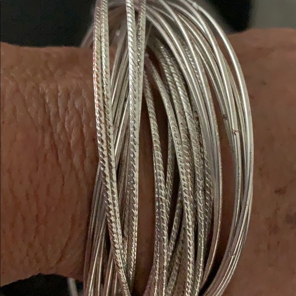 Silver Multi Bangle Bracelet - Picture 2 of 2